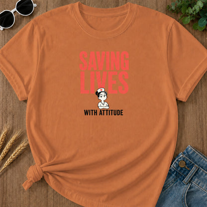 Saving Lives T-Shirt - Yam Mockup