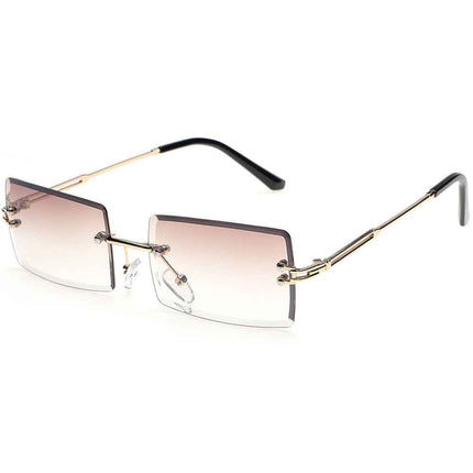 Frameless Square Sunglasses UV400 – Rayzora Bare Square