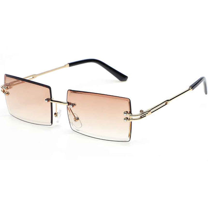 Frameless Square Sunglasses UV400 – Rayzora Bare Square