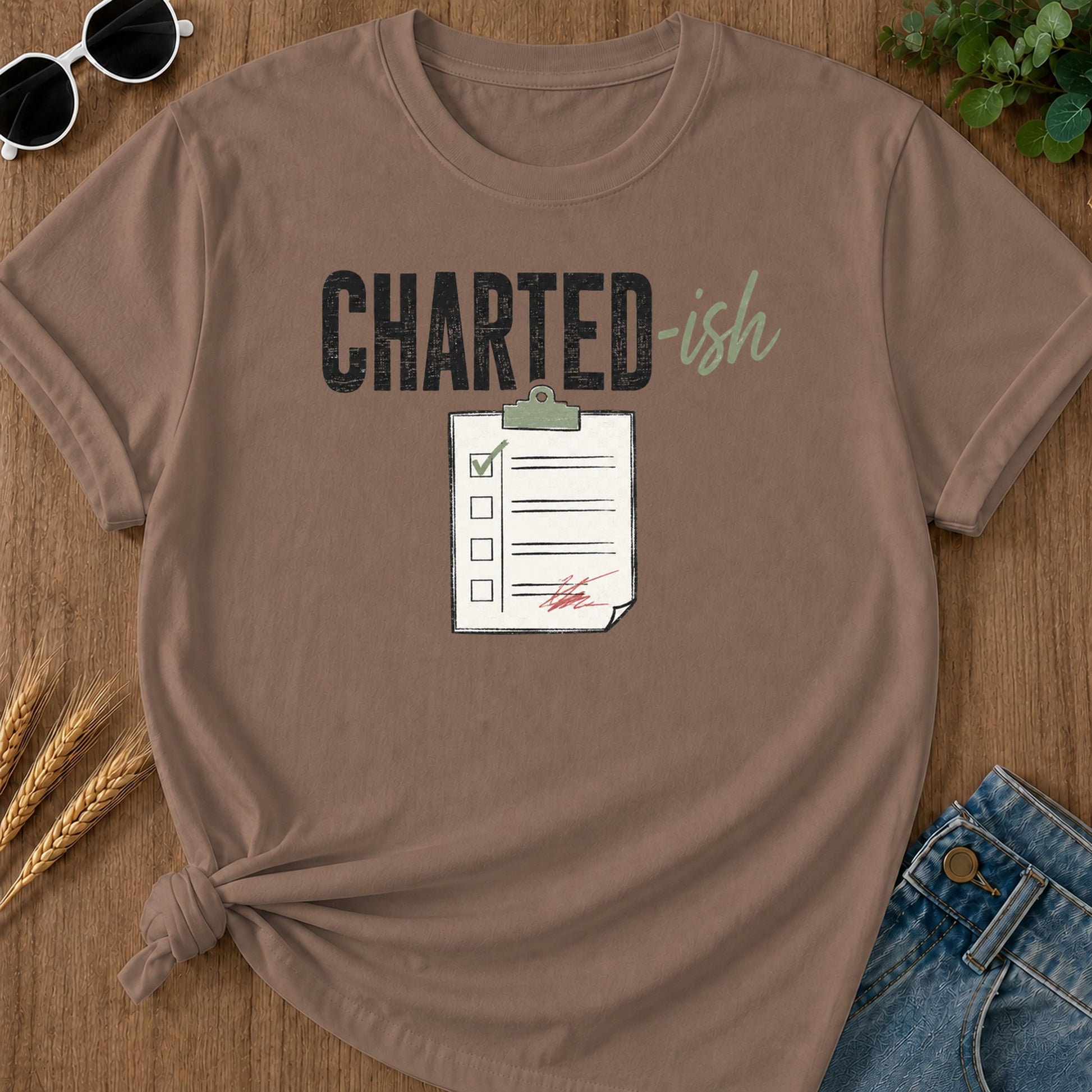 Charted Ish T-Shirt - Espresso Mockup