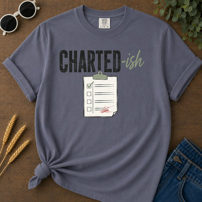 Charted Ish T-Shirt - Navy Mockup