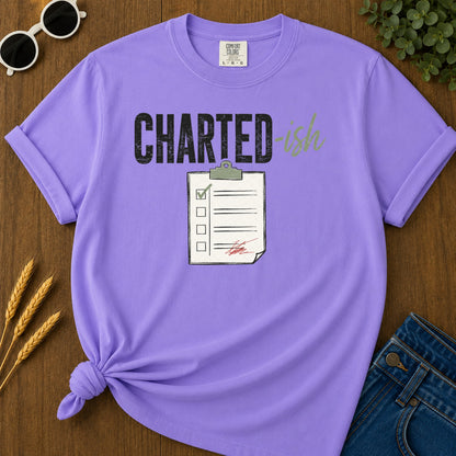 Charted Ish T-Shirt - Violet Mockup