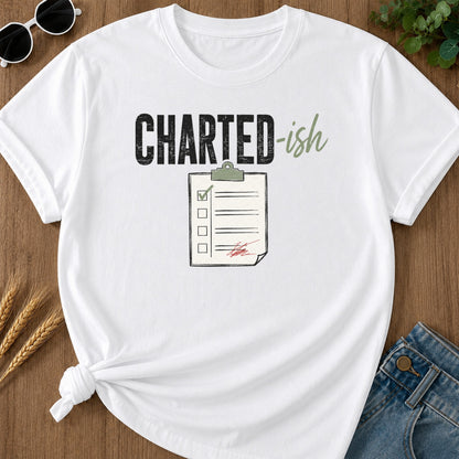 Charted Ish T-Shirt - White Mockup