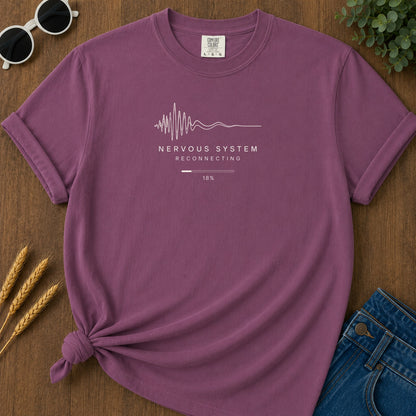 Nervous System Reconnecting T-Shirt - Berry Mockup