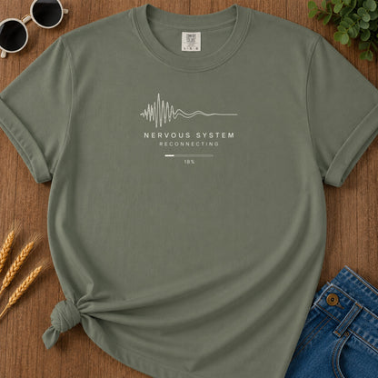 Nervous System Reconnecting T-Shirt - Moss Mockup
