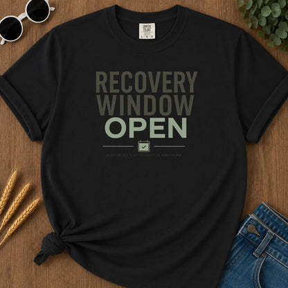 Recovery Window Sage T-Shirt - Black Mockup