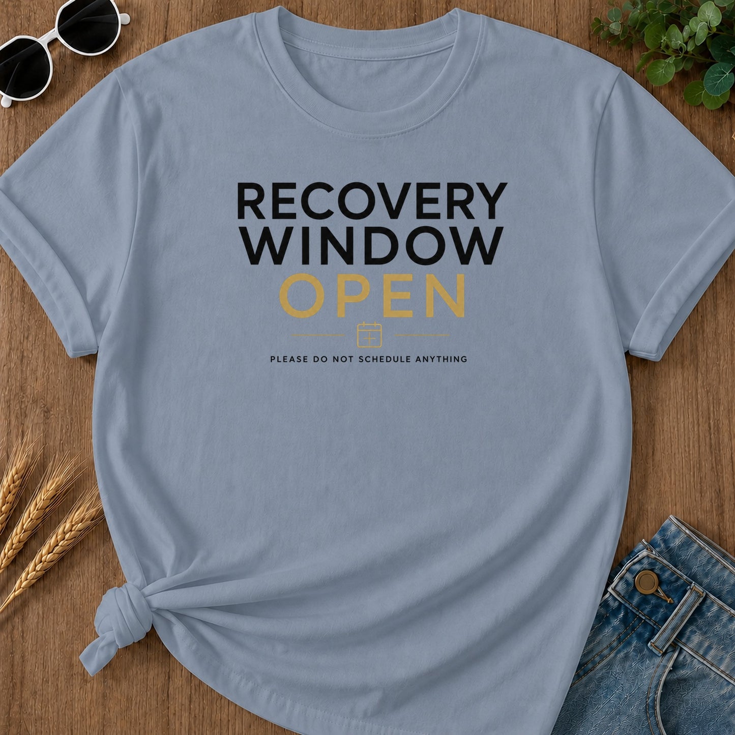 Recovery Window 3 T-Shirt - Blue Jean Mockup
