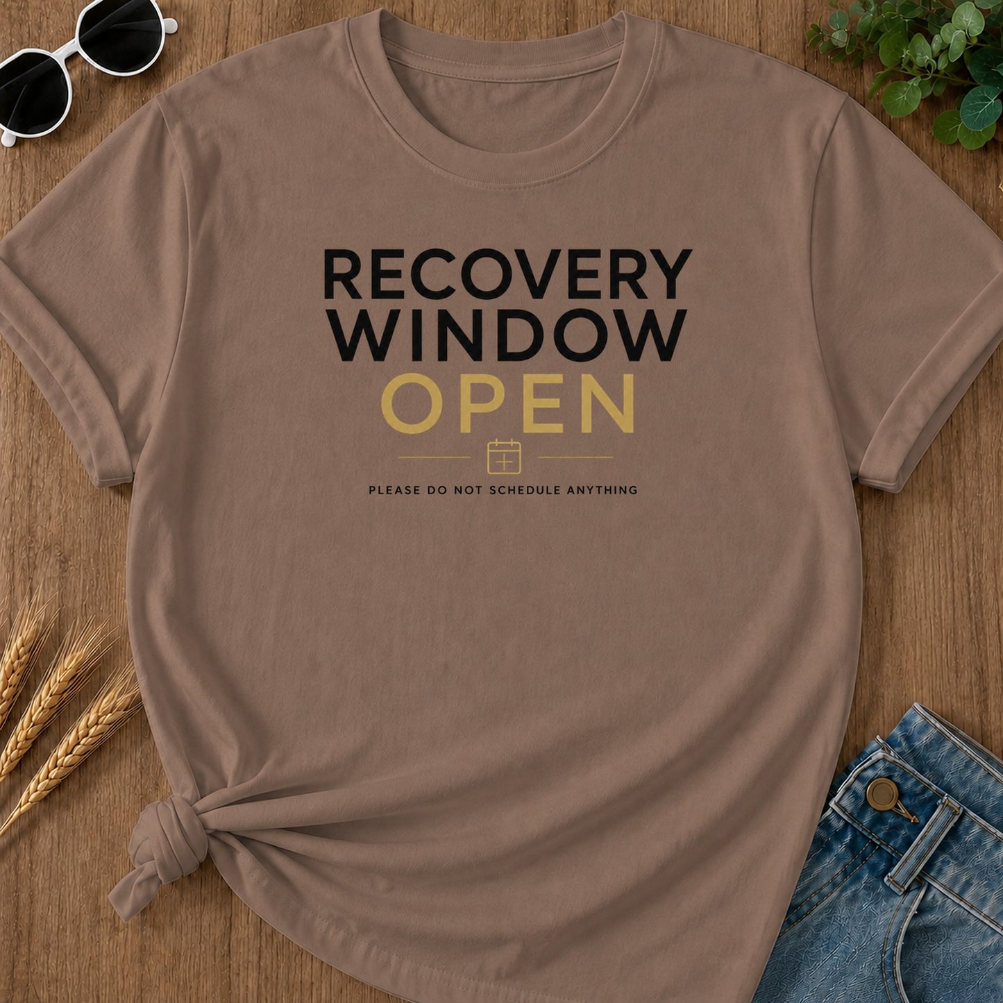 Recovery Window 3 T-Shirt - Espresso Mockup