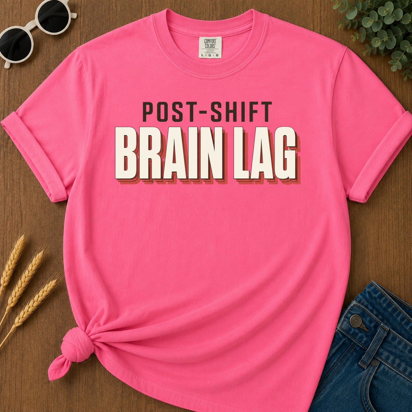 Post Shift Brainlag 2 T-Shirt - Crunchberry Mockup