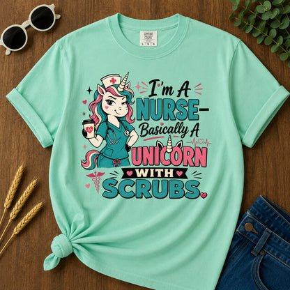 Nurse Basically T-Shirt - Island Reef Mockup