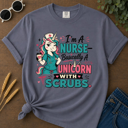 Nurse Basically T-Shirt - Navy Mockup