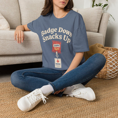 Badge Down Snacks Up T-shirt
