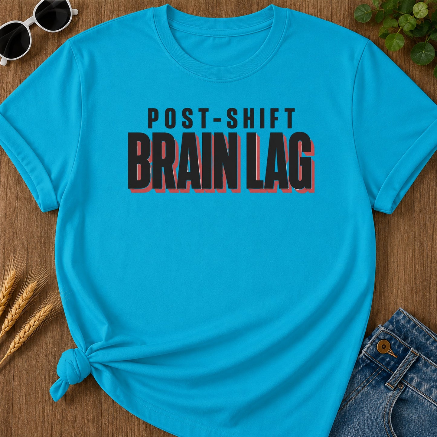 Post Shift Brainlag 3 T-Shirt - Sapphire Mockup