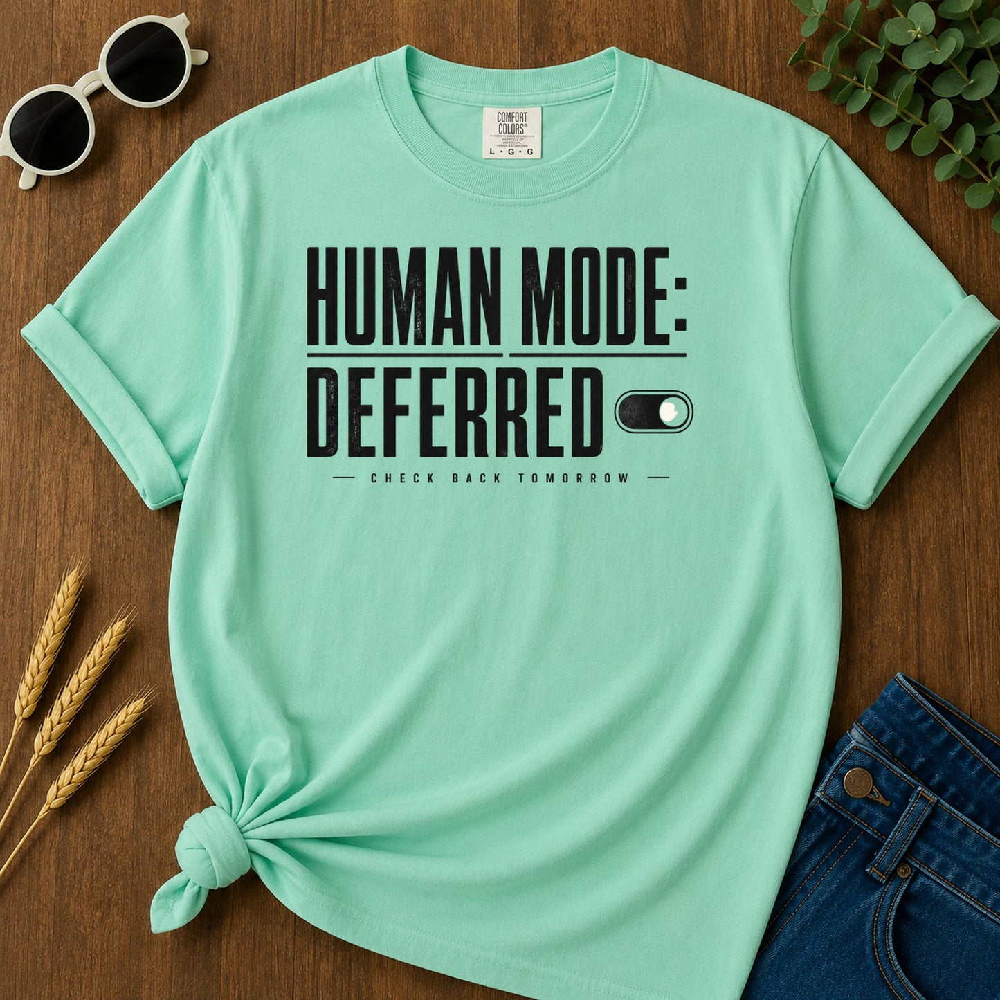 Human Mode Deferred 79 T-Shirt - Island Reef Mockup