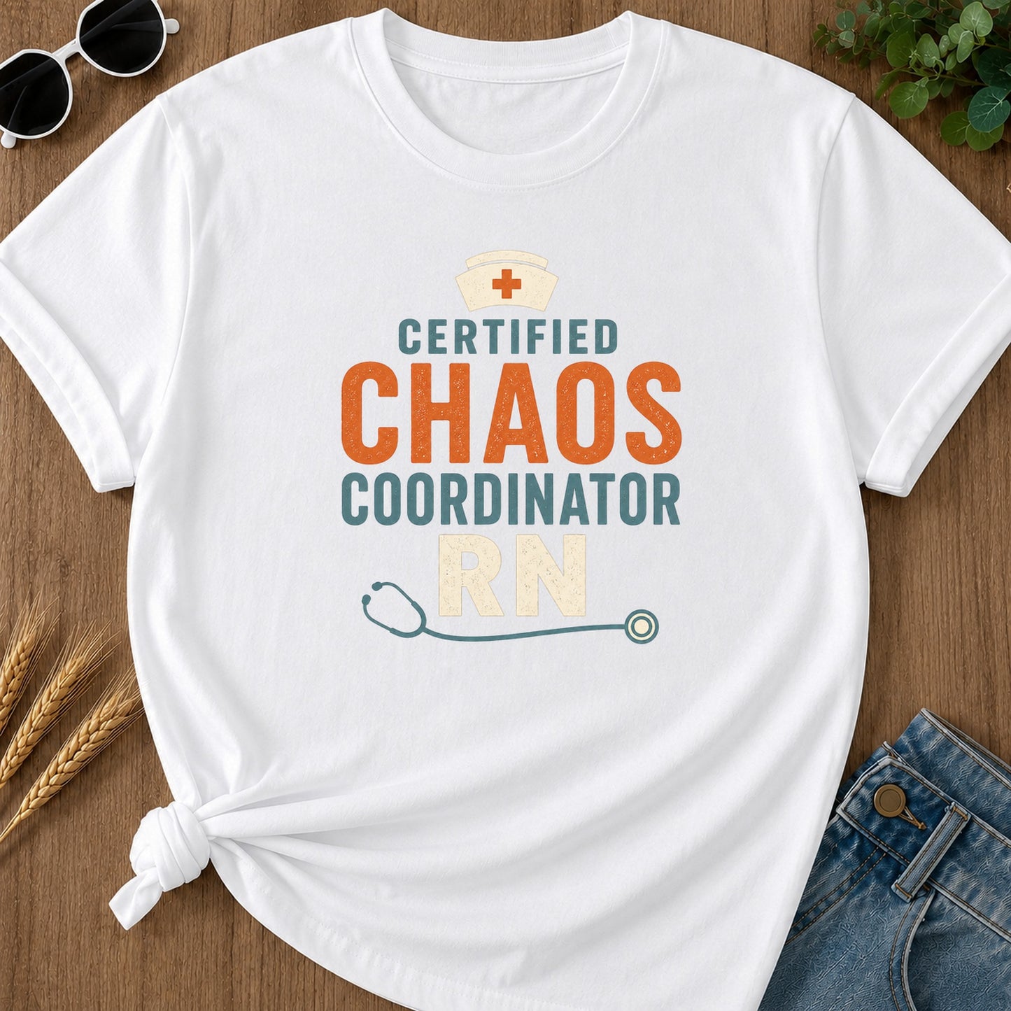 Chaos Coordinator T-Shirt - White Mockup