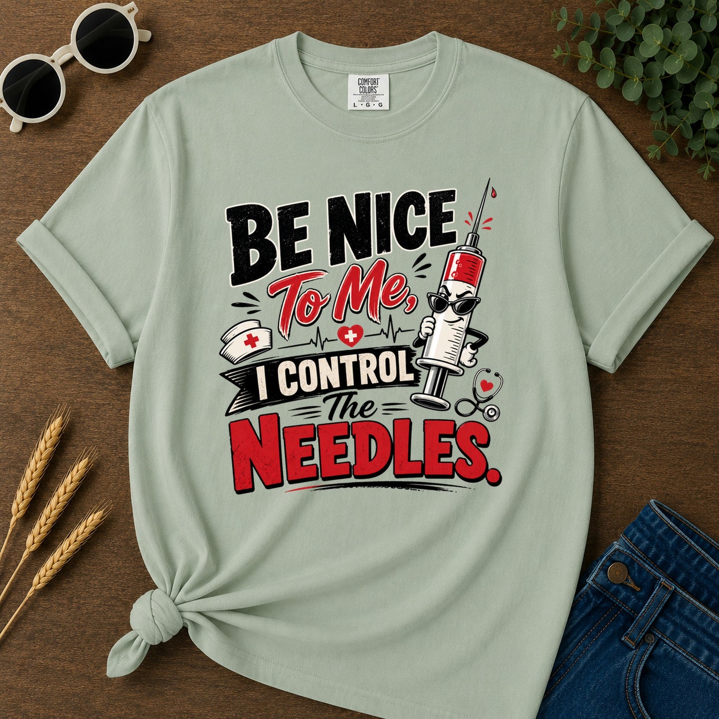 Be Nice T-Shirt - Bay Mockup