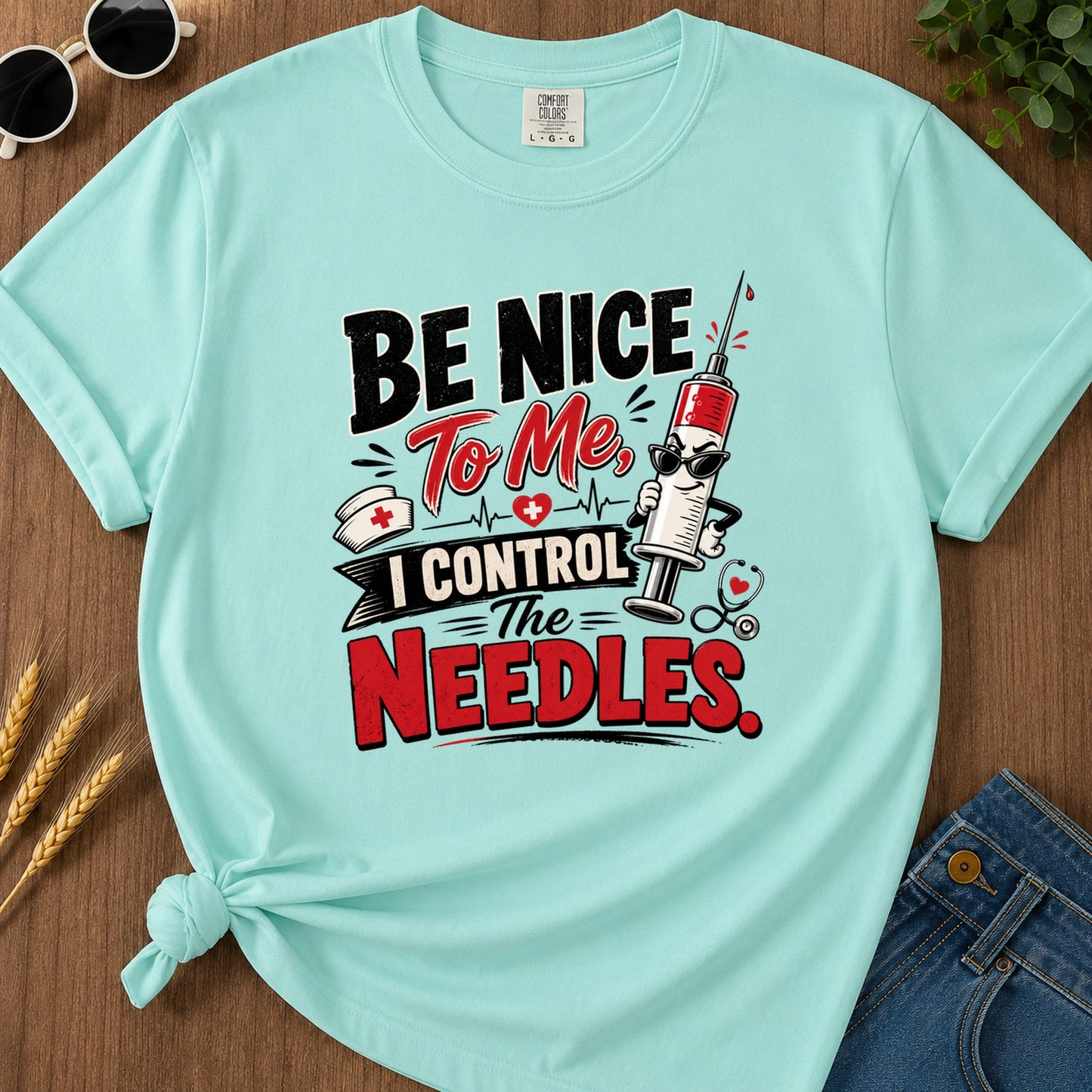 Be Nice T-Shirt - Chalky Mint Mockup
