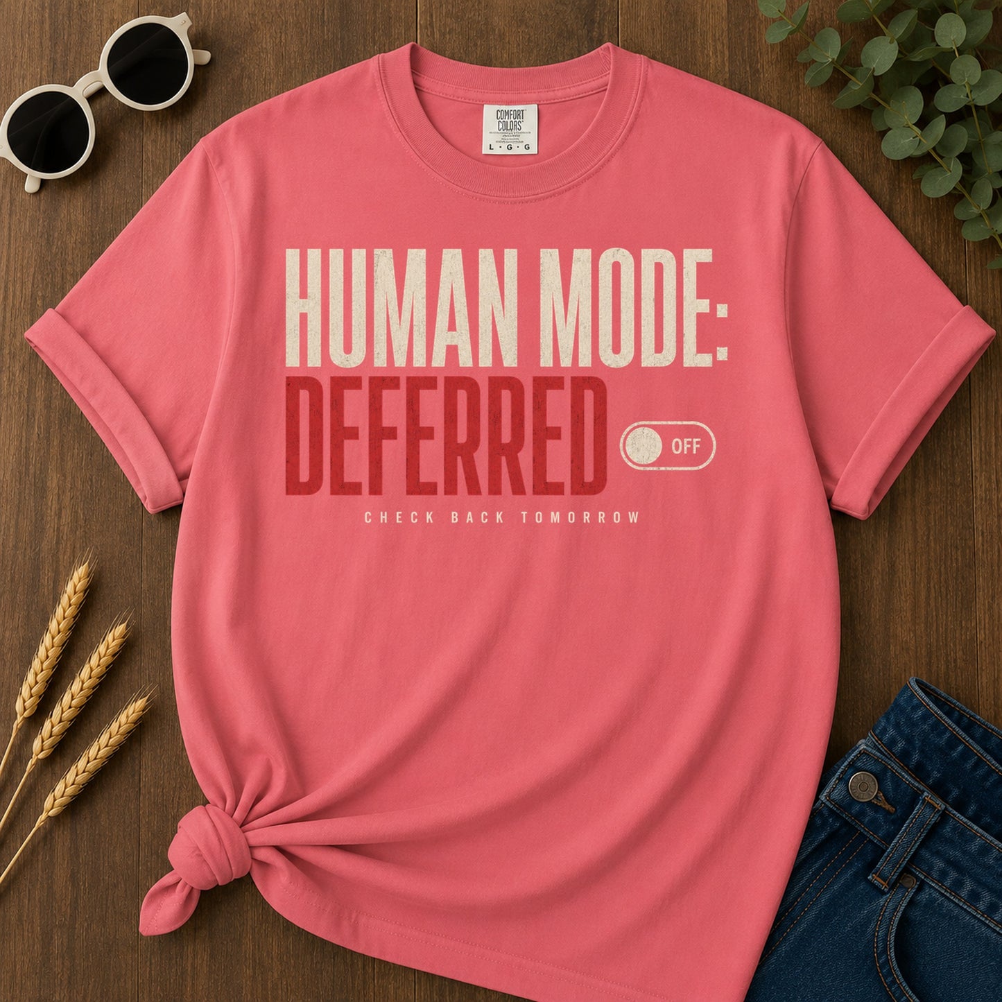 Human Mode Deferred 81 T-Shirt - Watermelon Mockup