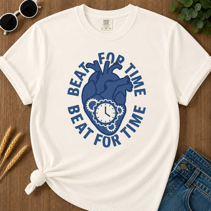 Beat For Time T-Shirt - Ivory Mockup