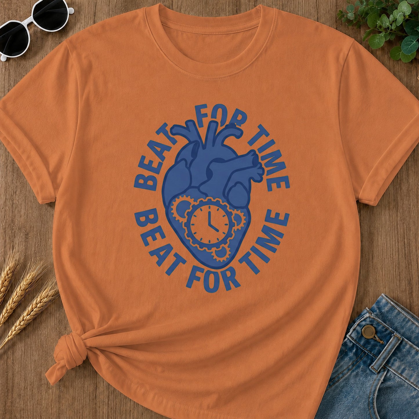 Beat For Time T-Shirt - Yam Mockup