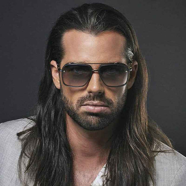 Metal Double Bridge Square Sunglasses UV400 Retro Vintage – Rayzora Bridge Luxe