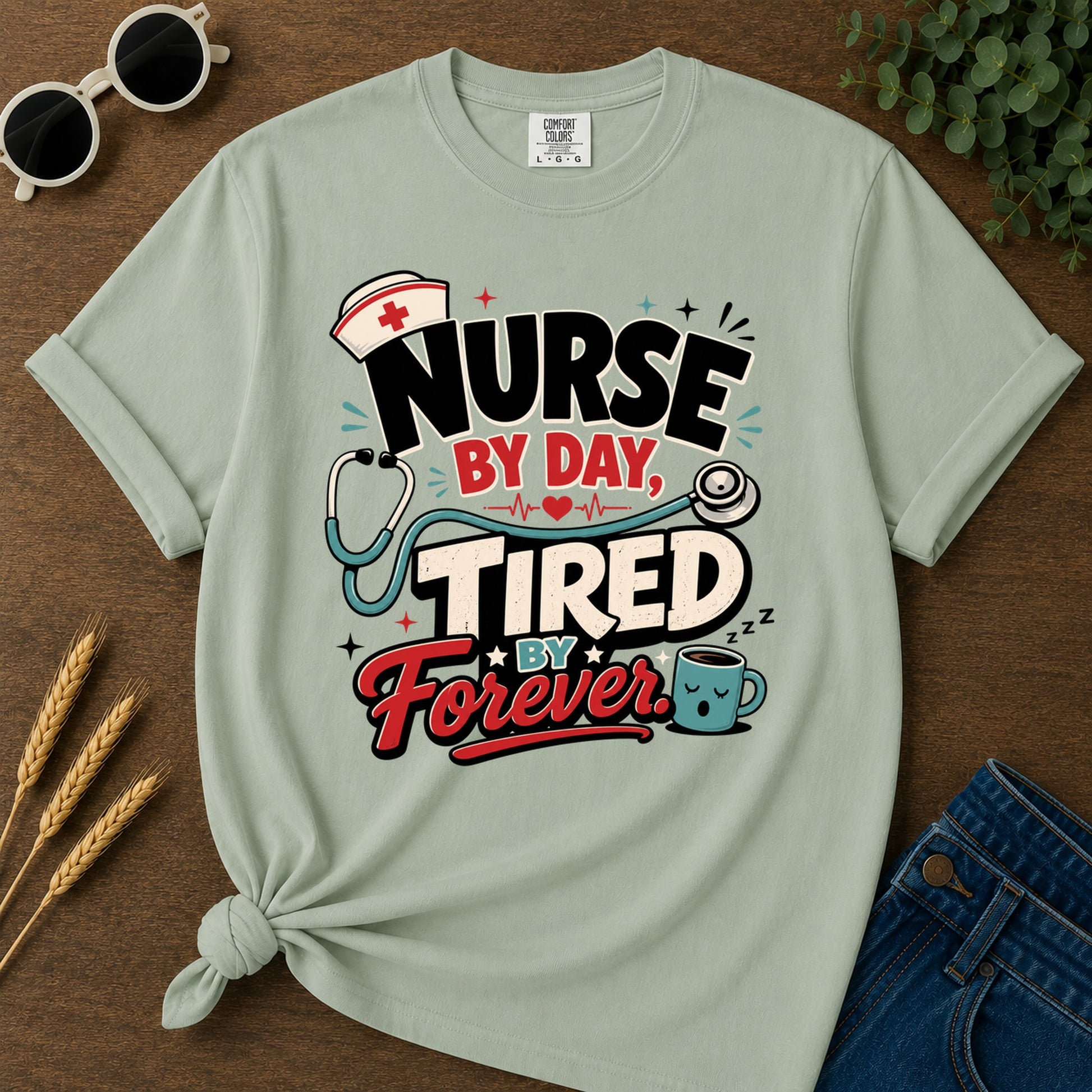 By Day T-Shirt - Bay Mockup