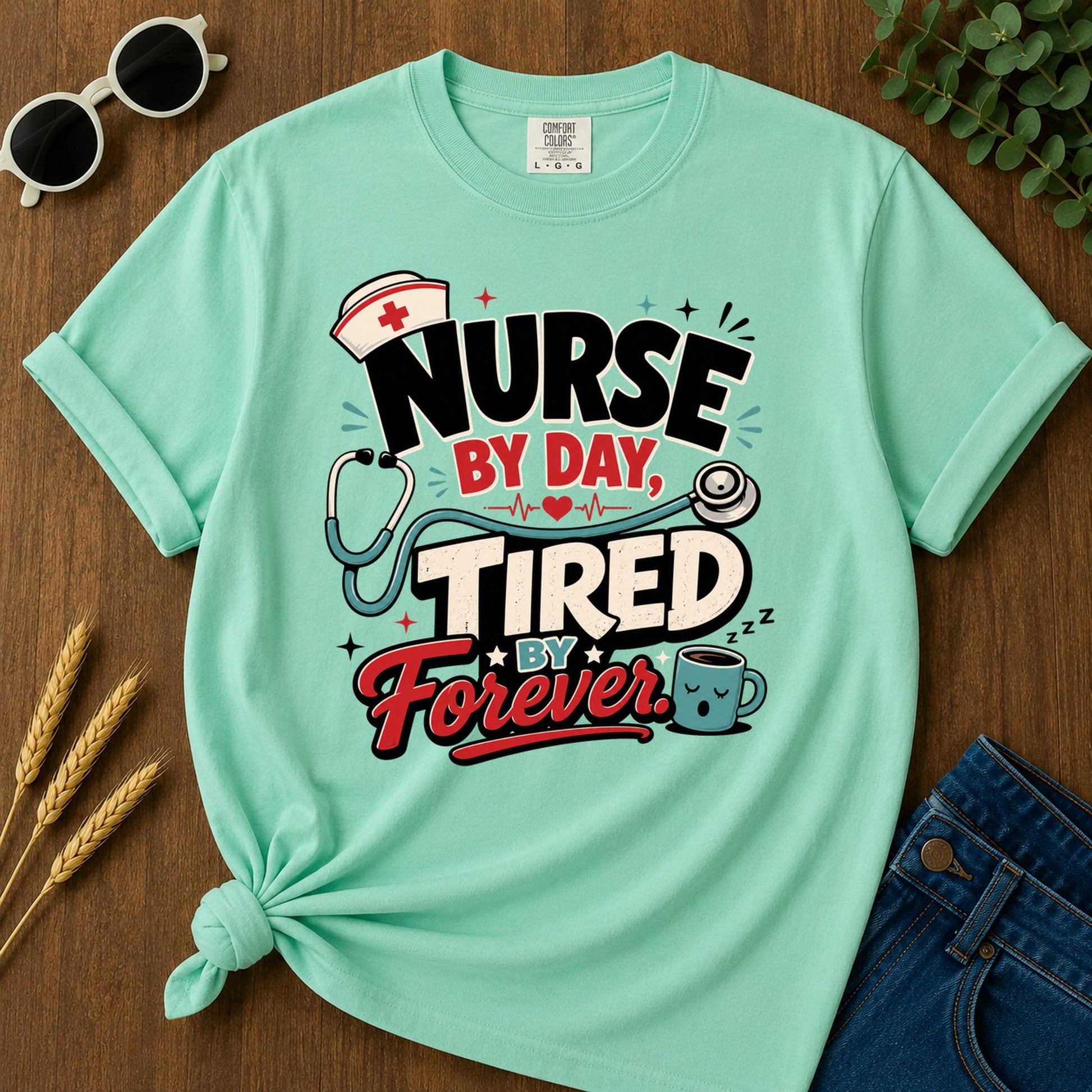 By Day T-Shirt - Island Reef Mockup