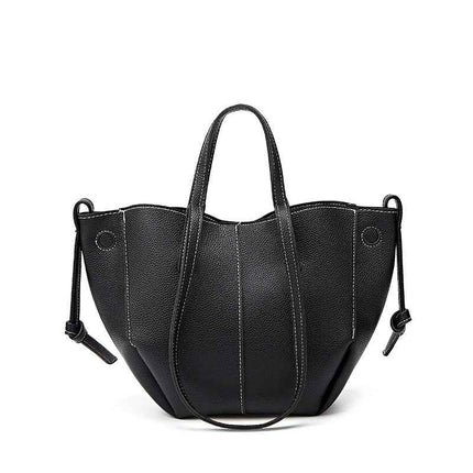 Retro Single Shoulder Armpit Bag Large Capacity Tote - Black approved catalog image | RAYZORA