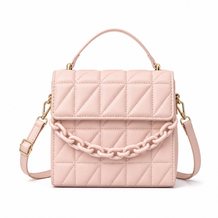 Small Square Chain Crossbody Bag - Pink approved catalog image | RAYZORA