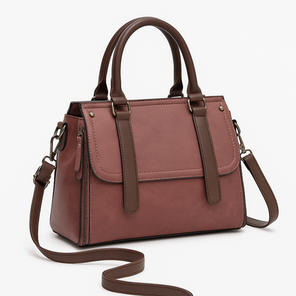 Retro Women Handbag Large Capacity Crossbody Bag - Dark purple | RAYZORA