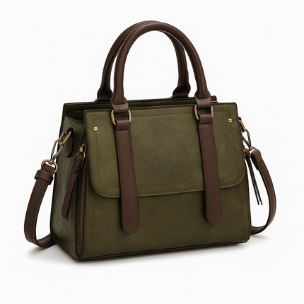 Retro Women Handbag Large Capacity Crossbody Bag - Green | RAYZORA