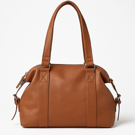 Casual Tote Bag With Adjustable Strap - Brown | RAYZORA