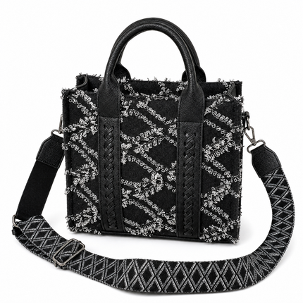 Shoulder Crossbody Bag - Black Fabric approved catalog image | RAYZORA