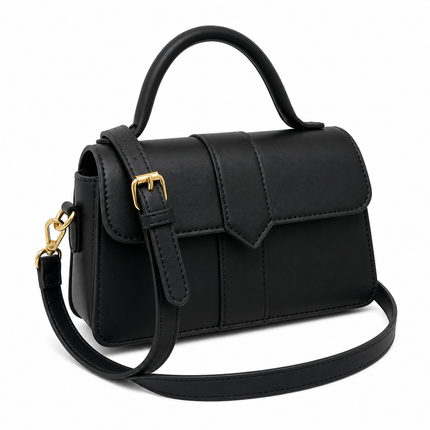 ColorArc | Contrast Shoulder Crossbody Bag - Black | RAYZORA