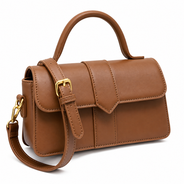 ColorArc | Contrast Shoulder Crossbody Bag - Brown | RAYZORA