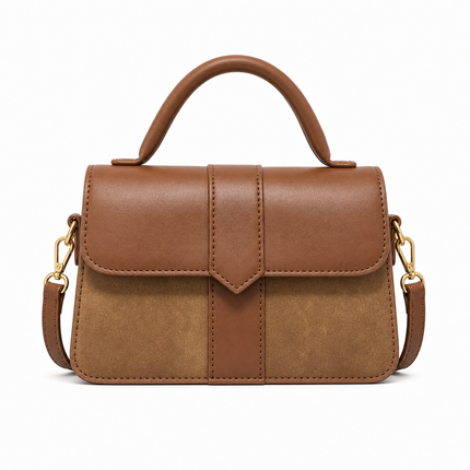 ColorArc | Contrast Shoulder Crossbody Bag - Contrast Brown | RAYZORA