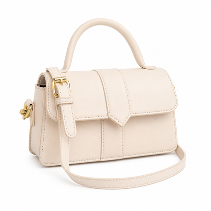 ColorArc | Contrast Shoulder Crossbody Bag - Off-White | RAYZORA