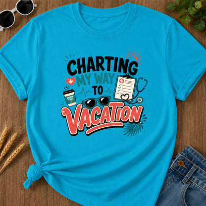 Charting My Way T-Shirt - Sapphire Mockup