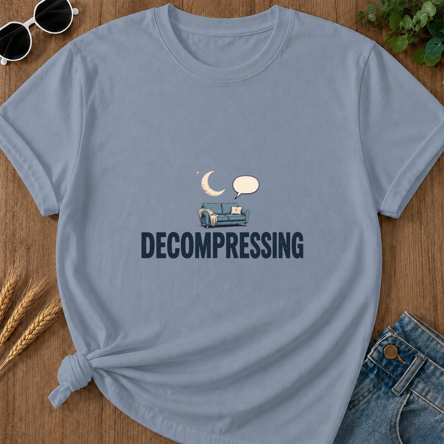 decompressing-t-shirt - 161-decompressing - Blue Jean flat mockup 02 visual redo 2048 | RAYZORA