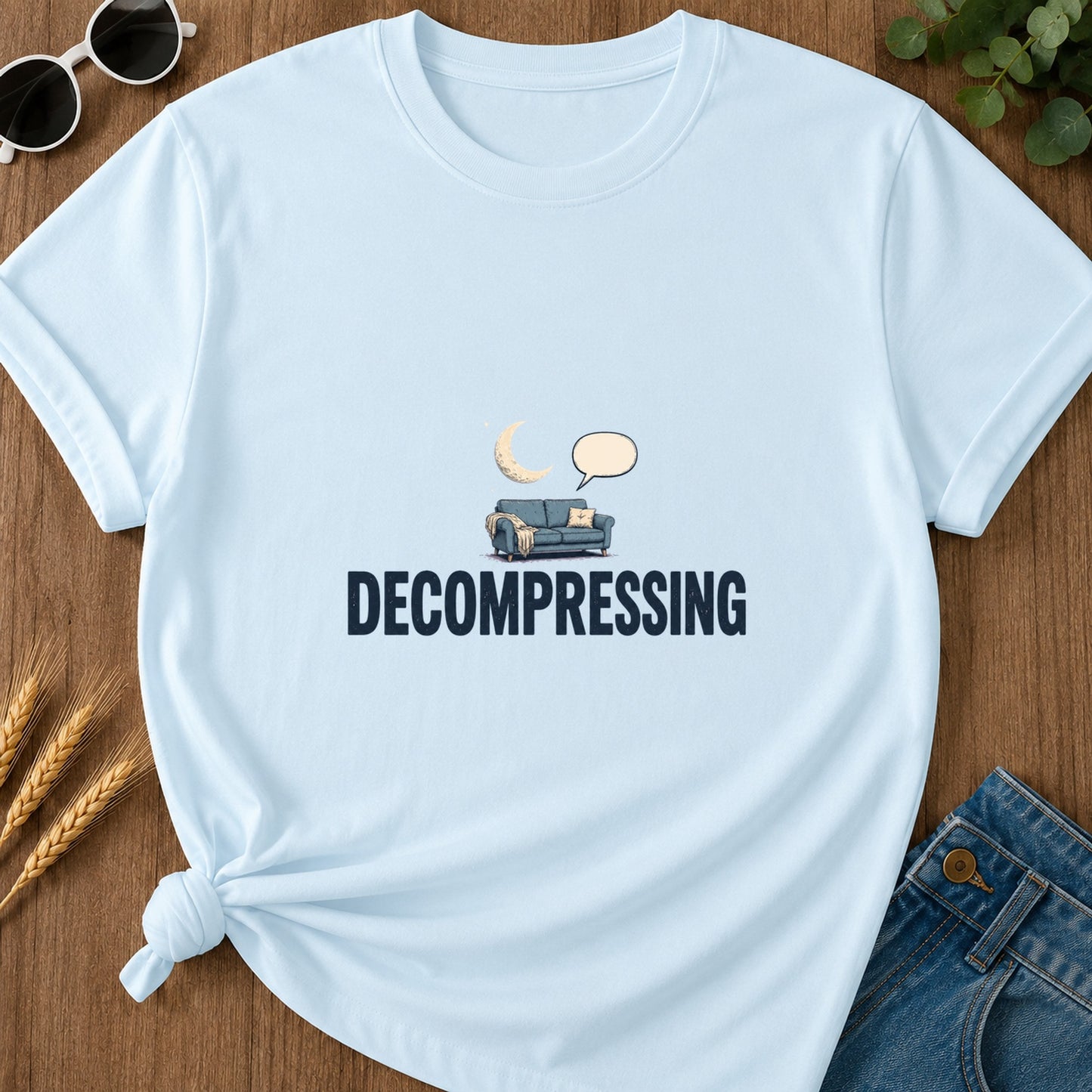 decompressing-t-shirt - 161-decompressing - Chambray flat mockup 02 visual redo 2048 | RAYZORA