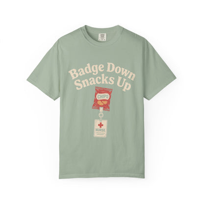 Badge Down Snacks Up