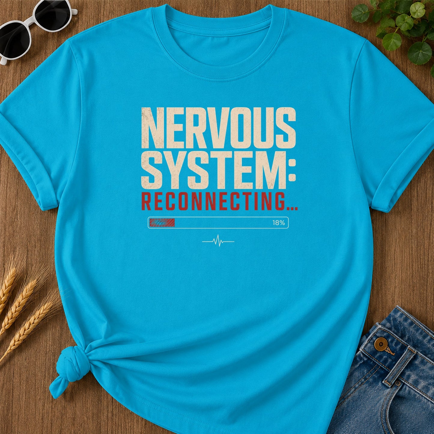 Nervous System Reconnecting 2 T-Shirt - Sapphire Mockup
