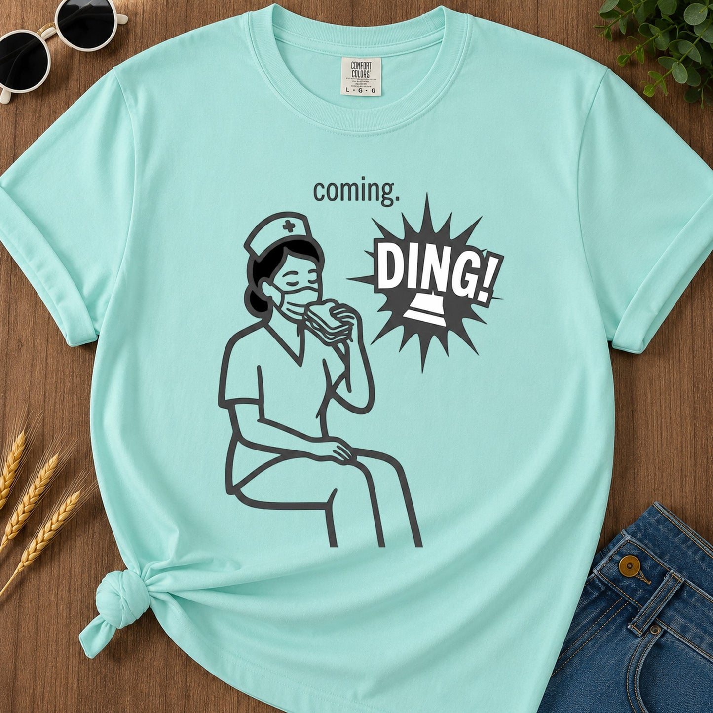 Coming T-Shirt - Chalky Mint Mockup