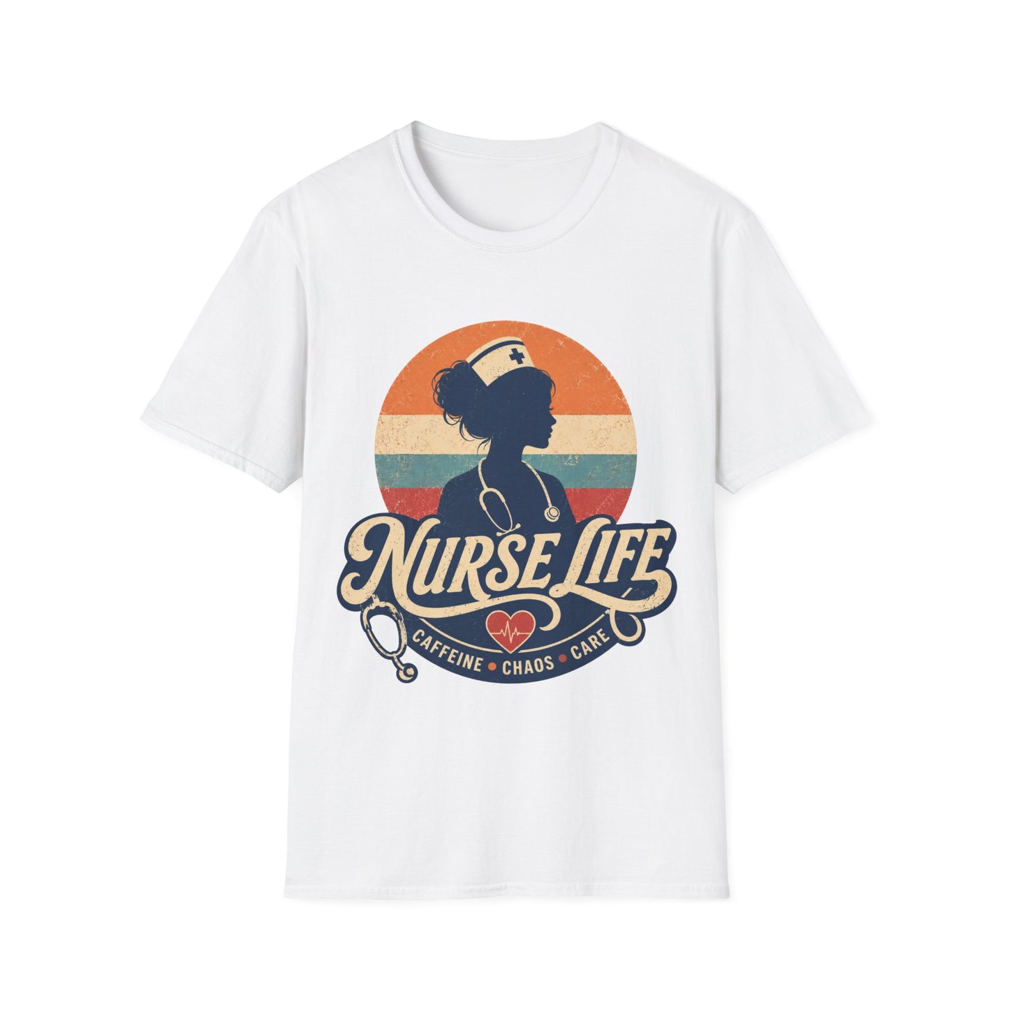 Nurse Life Caffeine Chaos Care T-shirt