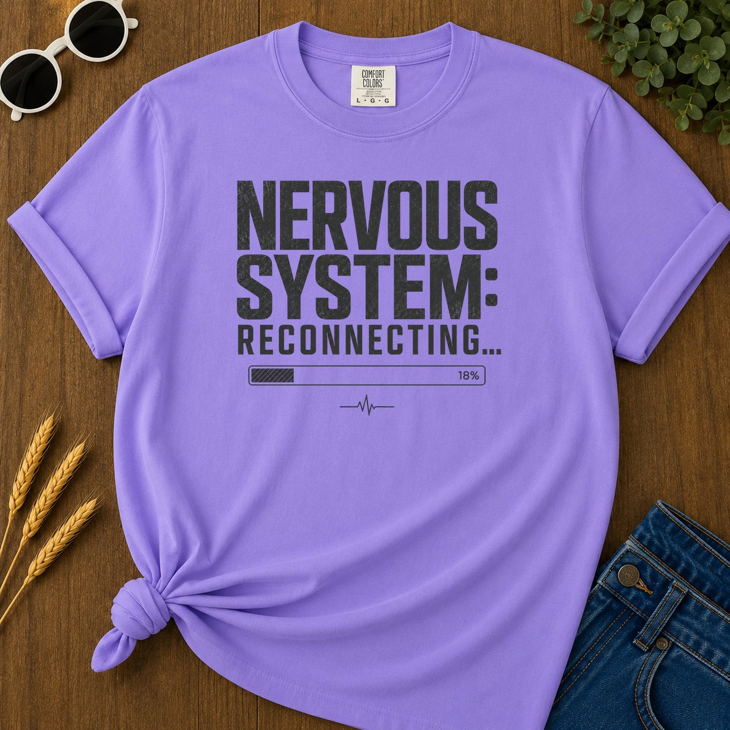 Nervous System Reconnecting 3 T-Shirt - Violet Mockup