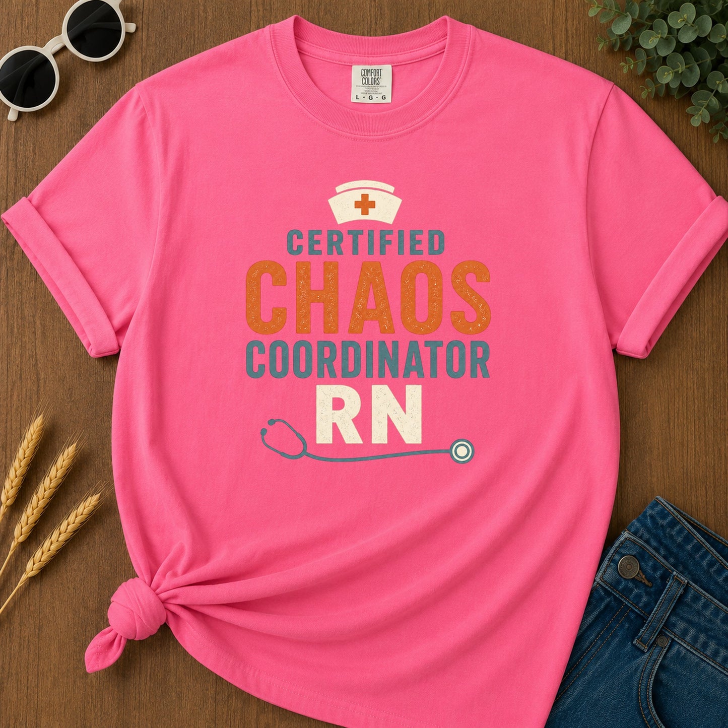 Chaos Coordinator T-Shirt - Crunchberry Mockup