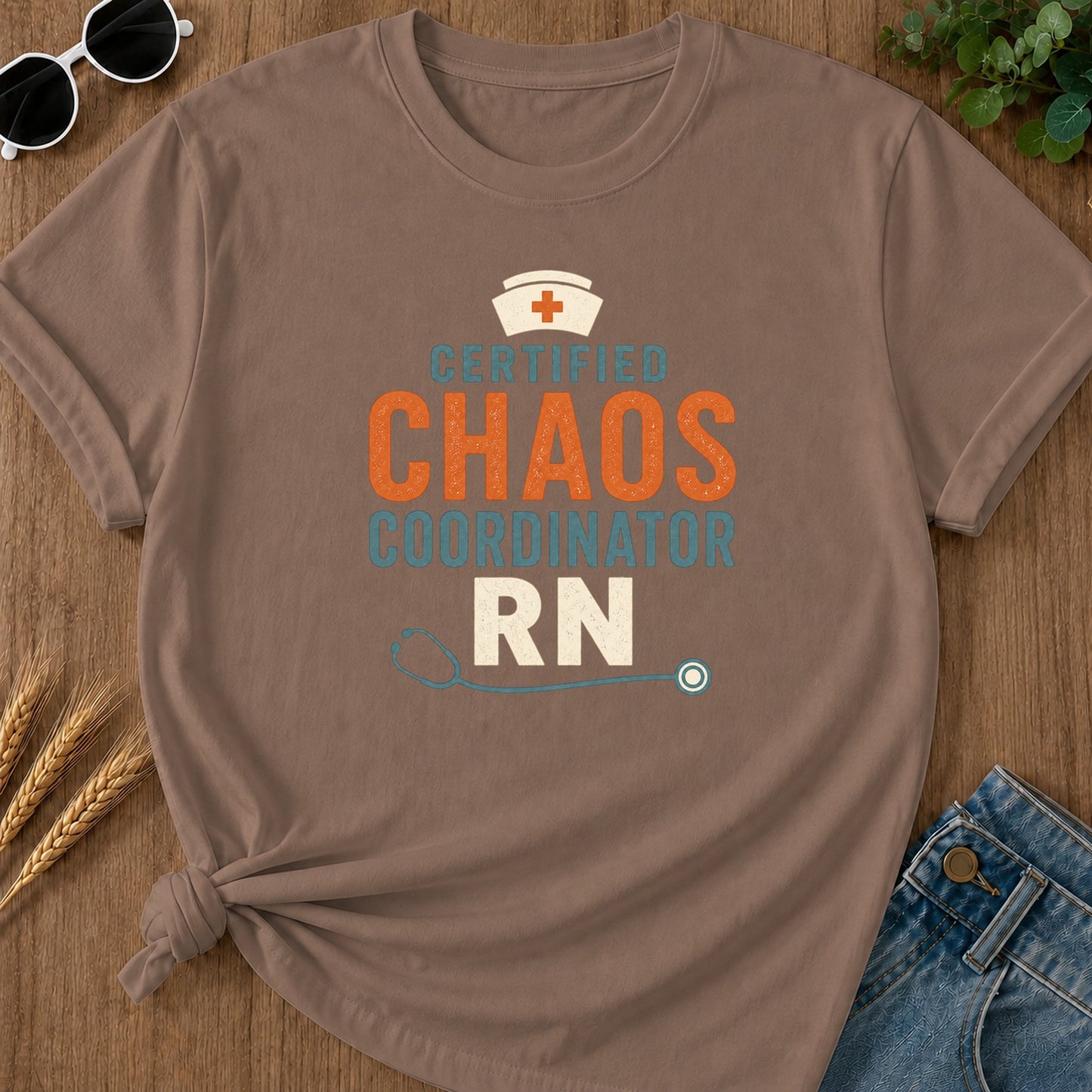 Chaos Coordinator T-Shirt - Espresso Mockup
