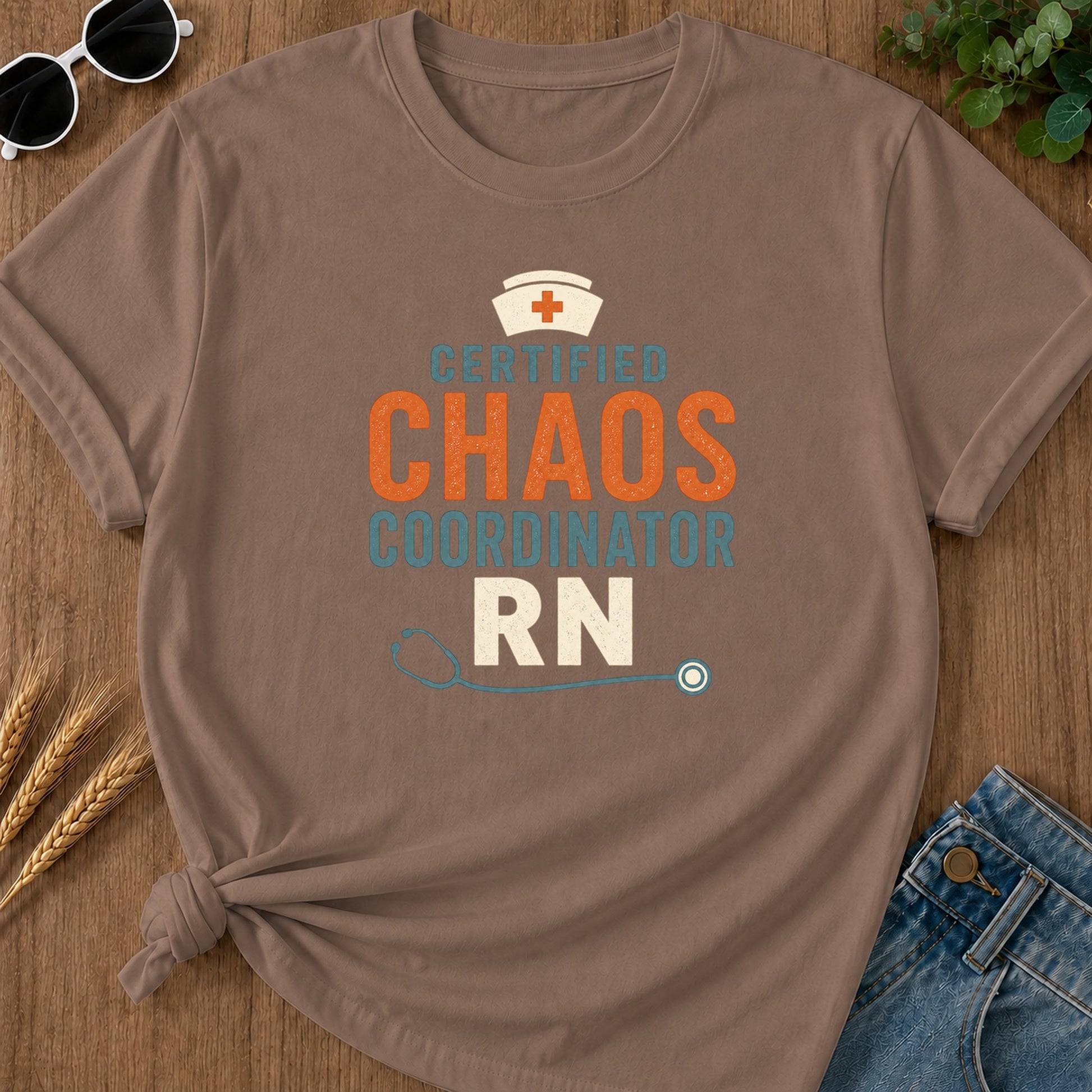 Chaos Coordinator T-Shirt - Espresso Mockup
