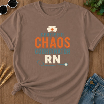 Chaos Coordinator T-Shirt - Espresso Mockup