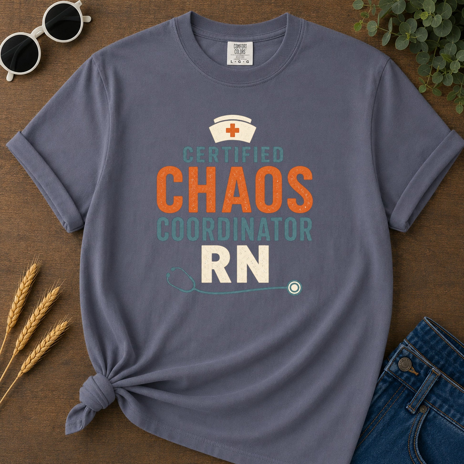 Chaos Coordinator T-Shirt - Navy Mockup